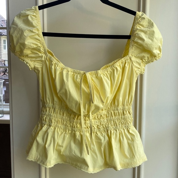 Etophe studio Tops - Eyelet Trim Peplum Top